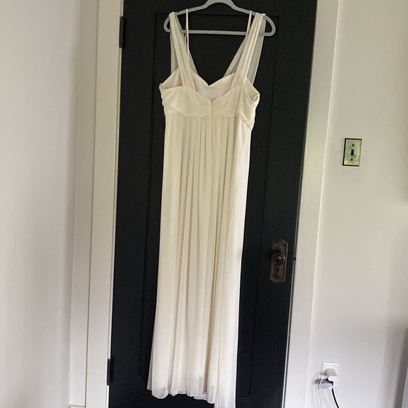 Stunning DOLLAR Women’s Empire Waist Spaghetti Strap Wedding Dress Ivory Sz 3XL - Picture 5 of 7